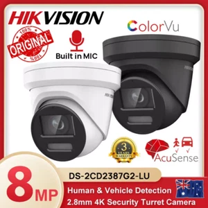 Hikvision 4K 8MP ColorVu Turret Security IP Camera AcuSense DS-2CD2387G2-LU - Picture 1 of 21