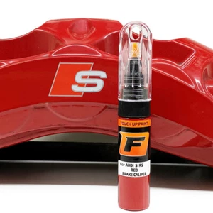 for AUDI S RS RED BRAKE CALLIPER TOUCH UP PAINT Wheels Scratch Repair Set - Picture 1 of 7