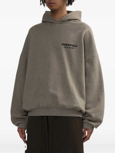 Felpa con cappuccio in pile Fear Of God Essentials (FW 24) grigio erica media