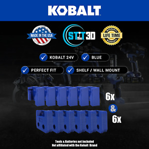 6/6 COMBO Kobalt 24v Tool and Battery Holder / Hanger / Mount MAX/ XTR