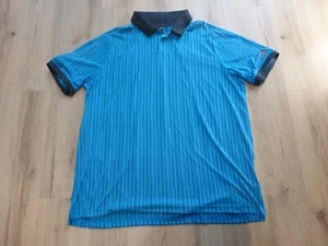 ADIDAS Golf Polo Shirt Men's 2XL Blue W/Stripes Heat.RDY Short Sleeve NWT READ* - Picture 1 of 12