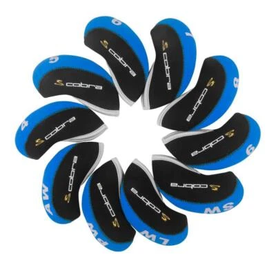10Pcs Cobra King Club Golf Iron Headcovers Covers Neoprene 4-9 ASPL+W