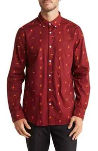Original Penguin $89 Button-Down Slim Fit Cabernet ‘No. 1’ Sport Shirt Large NWT - Picture 1 of 3