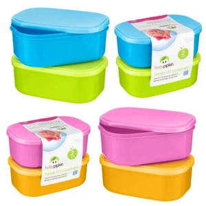 Baby Food Pots Freezer Microwave Plastic Storage Containers Box Feeding Pack 2/4 - Picture 1 of 7