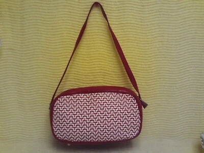 Bolso de Mano Paola Celini Italia Cuero Rojo/Blanco Hecho en Italia Foto 1 de 4