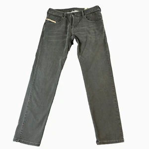 Pantalones de mezclilla Diesel D-Bazer para hombre 32 30 ajustados calce regular gris oscuro bigotes elásticos - Imagen 1 de 11