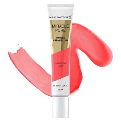 Max Factor Infused Cream Blush Hyaluronic Acid *02 SUNLIGHT CORAL* RRP £10 - Image 1 of 4