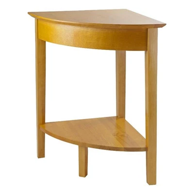 Winsome Studio Home Office Transitional Solid Wood Corner Table in Honey Pine - Image 1 of 4