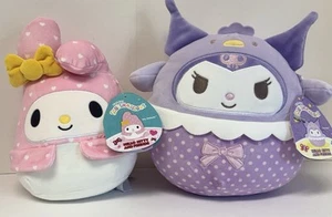 Hello Kitty Kuromi & My Melody X Squishmallows Stuffed Plush 2025 NEW wTags Set - Picture 1 of 16