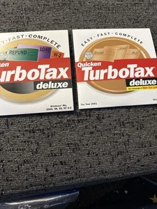Quicken Turbo Tax Deluxe Steuer Baujahr 2000 und 2001 CD’S - Bild 1 von 5
