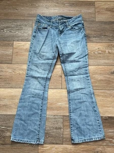 American Eagle Outfitters AE Artist Jeans Women’s Size 0 Short Light Wash Flare - Picture 1 of 9