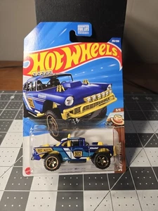 2025 Hot Wheels 1956 Big-Air Bel-Air Gasser Blu 155 Modalità Safari - Foto 1 di 2