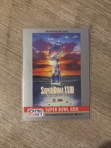 1990 Pro Set Super Bowl Collectibles #23 SUPER BOWL XXIII - Picture 1 of 1