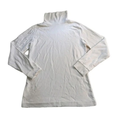 Crane Sports Skivvy Top Womens Size S White Cotton Elastane Turtleneck Winter  - Image 1 of 4