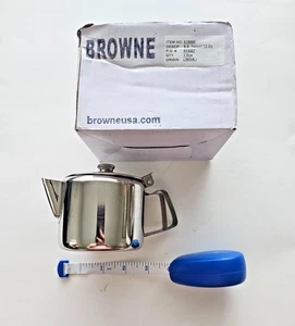 Tetera económica Browne Foodservice (515000) pequeña de acero inoxidable de 12 oz LEER - Imagen 1 de 6