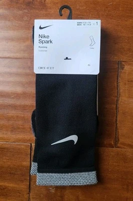 Calcetines para correr Nike Spark acolchados negros talla L 10-11,5 CU7200-010 Foto 1 de 2