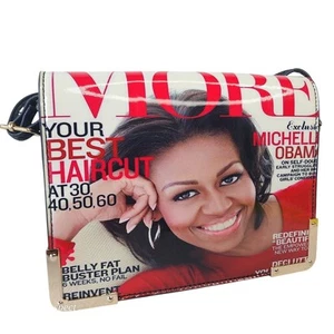 First Lady Michelle Obama Geldbörse Doppelreißverschluss Portemonnaie mehr Magazindruck 8 x 6 - Bild 1 von 6