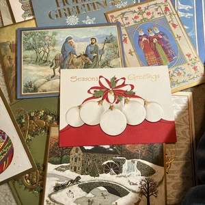 VINTAGE BOX OF GREETINGS CHRISTMAS CARDS, AMERICAN LEGION - Picture 1 of 6