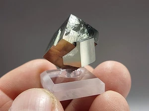 Cute Little Natural Pyrite Cube Crystal Double #4 - Picture 1 of 5