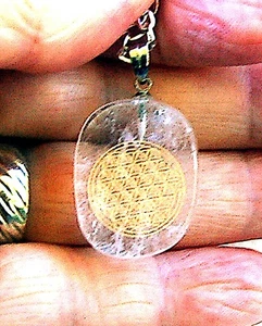 Klar Quarz Kristall Blume des Lebens Anhänger Geschenkbox Uralt Weisheit Heiler - Bild 1 von 1