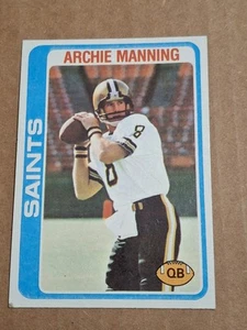 Tarjeta 1978 Archie Manning Topps NFL #173 sin New Orleans Saints Mississippi - Imagen 1 de 2