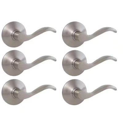 Naples Satin Nickel Hall and Closet Door Handle Contractor Pack - Image 1 of 4