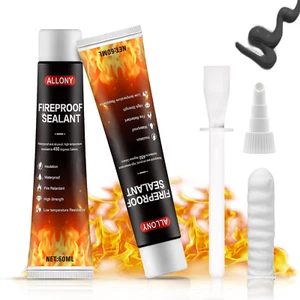 120Ml Colla Alte Temperature, Sigillante Alte Temperature, Silicone Nero Alte Te - Foto 1 di 12