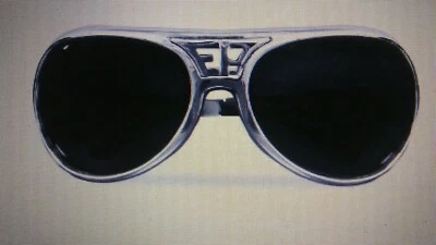 ELVIS PRESLEY SUNGLASSES EP&TCB SILVER 1970s STYLE - Image 1 of 4