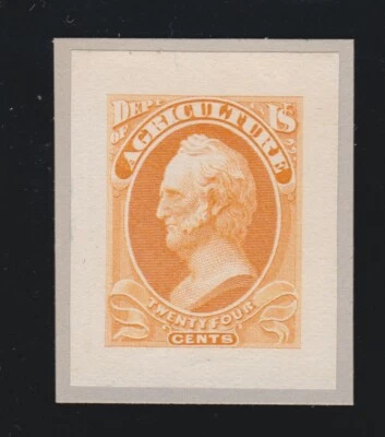 US O8P2 24c Agriculture Department Official Roosevelt Small Die Proof SCV $100 - Image 1 of 2