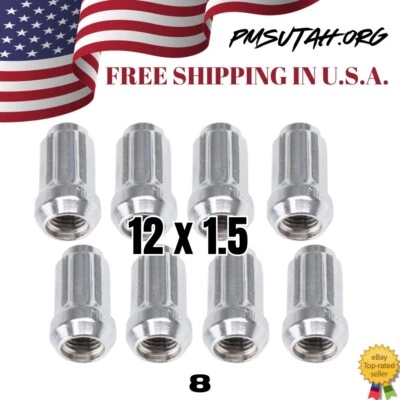 8 Tapered Spline Lug Nuts 2018 Can-Am Maverick X3 900 HO 64 Inch UTV Chrome Rim - Image 1 of 4