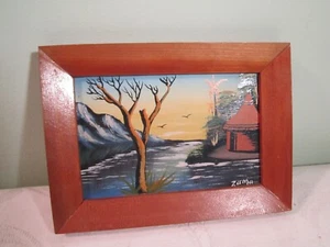 Zuma Original Oil Painting on Board - Framed - African (1) - Picture 1 of 8