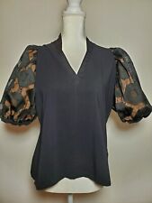 Anne Fontaine "Recea" Women's Top, Puff Sleeve, Euro Size 46