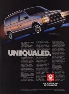 Dodge Caravan Car 1985 anuncio de revista de 1 página - Imagen 1 de 1