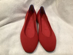 Rothy’s The Square Cardinal Red Knit Fabric Ballerinas Damen US 8 EU 38,5 - Bild 1 von 12