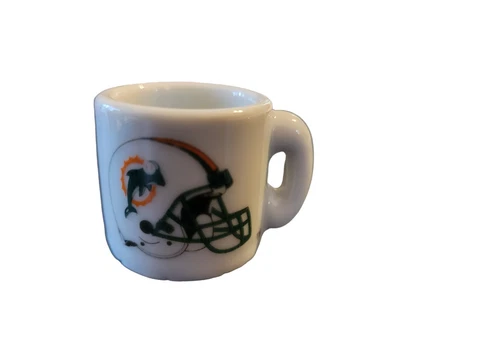 NFL Miami Dolphins Mini Miniature Ceramic Mug Vintage Collectible Mug 1.25” Cover