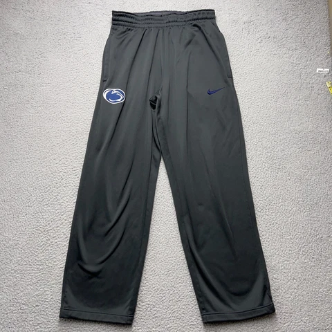 Penn State Nittany Lions Sweatpants Mens Small Gray Nike Therma-Fit NCAA Fleece Cover