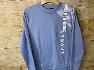 UNDER ARMOUR WOMEN'S SWEATER FLEECE Small S Blue  COLDGEAR LOOSE 1321144 496 B27 - Picture 1 of 5