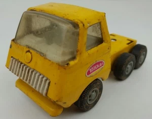 Vintage Tonka Mini Pressed Steel Yellow Semi Tractor Trailer Truck Cab Toy - Picture 1 of 8