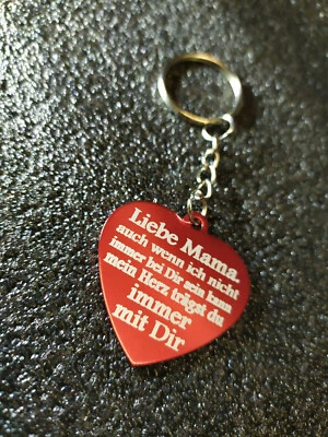 Anhänger Mama Liebe Mutter Herz Gravur Muttertag Geschenk Baby Muttertag Love Mi - Bild 1 von 4
