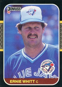 1987 Donruss Baseball Card  #148 - Ernie Whitt - Toronto Blue Jays
