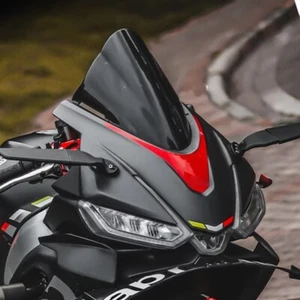 Per RS660 2020-2024 Parabrezza moto, doppia bolla, nero - Foto 1 di 6