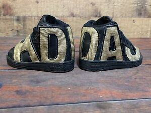 Adidas Originals ObyO Jeremy Scott Letters Gold Foil M18991 Black KIDS Shoes 5K