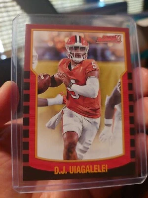 2021-22 Bowman University D.J. Uiagalelei 2K Retro,1st Bowman and Base Card  - Image 1 of 4