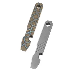 Solid Titanium Alloy CNC Process Integrated Molding Pry Bar Crowbar \Multi Tool - Picture 1 of 13