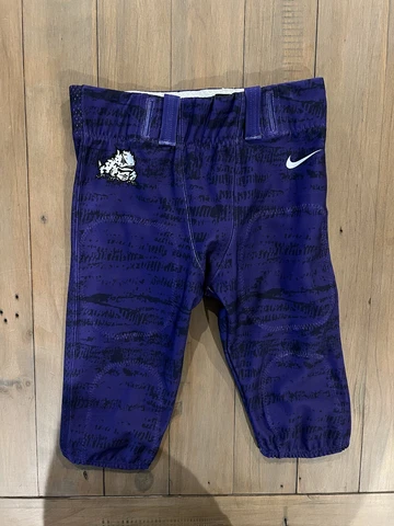 New Nike Vapor Pro TCU Horned Frogs Football Pant Boy's Youth Large Purple $80 Cover