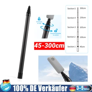 Teleskopstange Selfie Stick 3m für Insta 360 X2/X3-Actionkameras Einstellbare - Bild 1 von 12