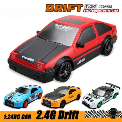 1:24 2.4G High Speed 15 KM/H Drift Rc Auto 4WD Fernbedienung GTR Fahrzeug Auto - Bild 1 von 4