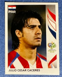 Pegatina Julio César Cáceres Paraguay Panini #115 Copa Mundial Alemania 2006 - Imagen 1 de 2