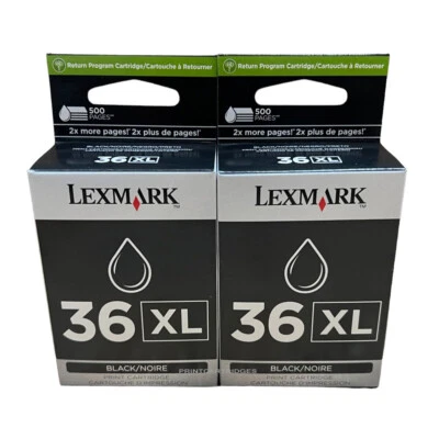 2psc Lexmark 36XL Genuine Ink Cartridges In Retail Box - Image 1 of 3