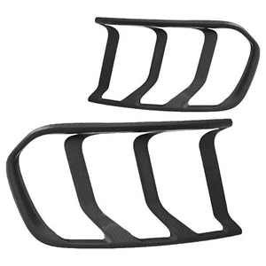 Cubiertas de luces traseras para Ford Mustang 2015-2017 negro mate borde de lámpara de fibra de carbono - Imagen 1 de 1